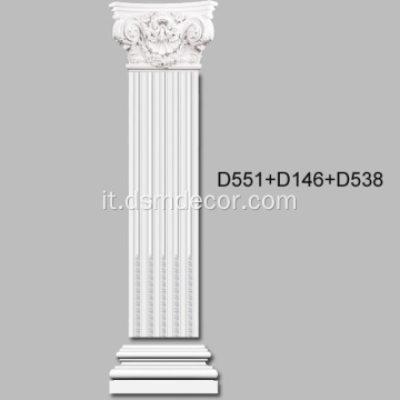 Modanatura per pilastri scanalati di larghezza 35 cm